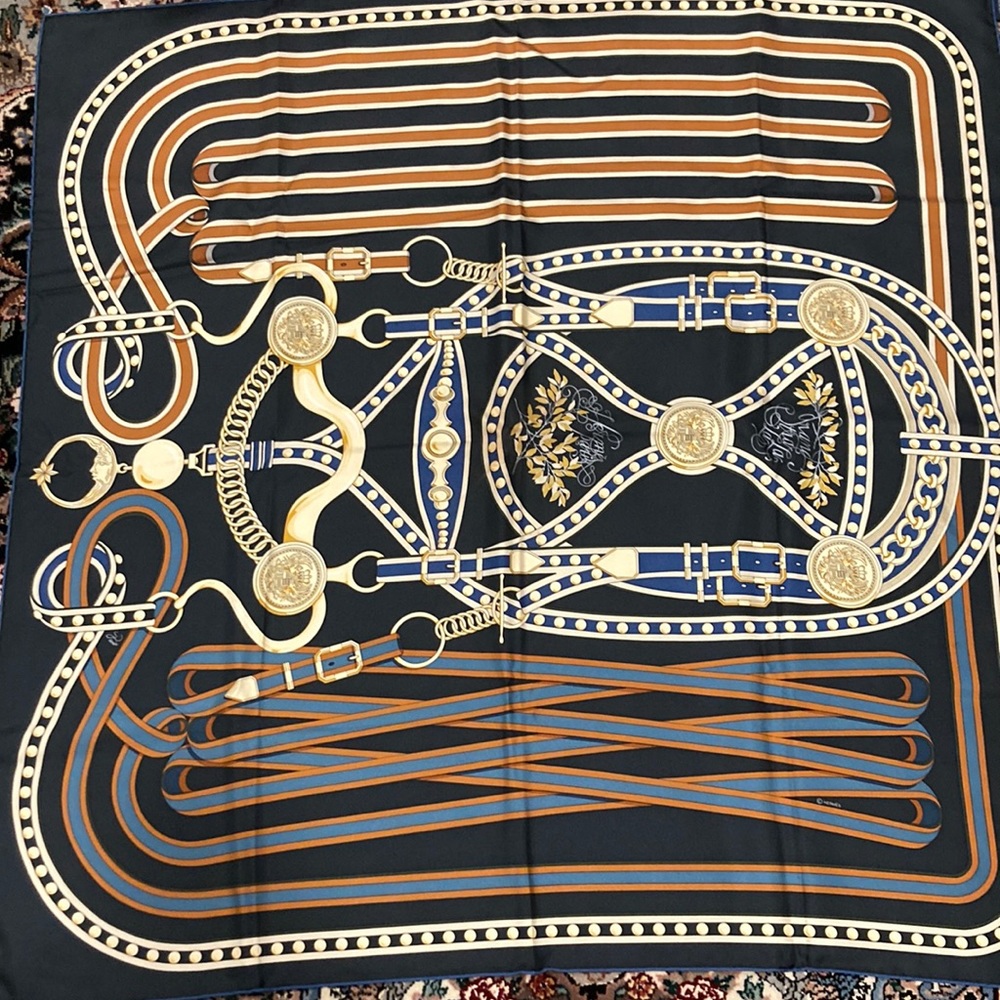 Authentic Hermes silk scarf